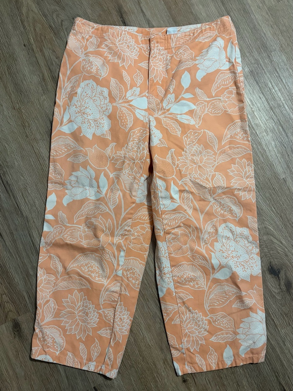 Liz Claiborne  - Peach Floral Chinos -Size 6